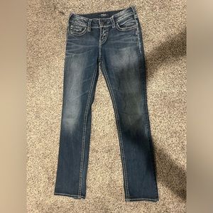 Ladies silver mid straight leg jeans. Size w28/L32. Excellent condition.